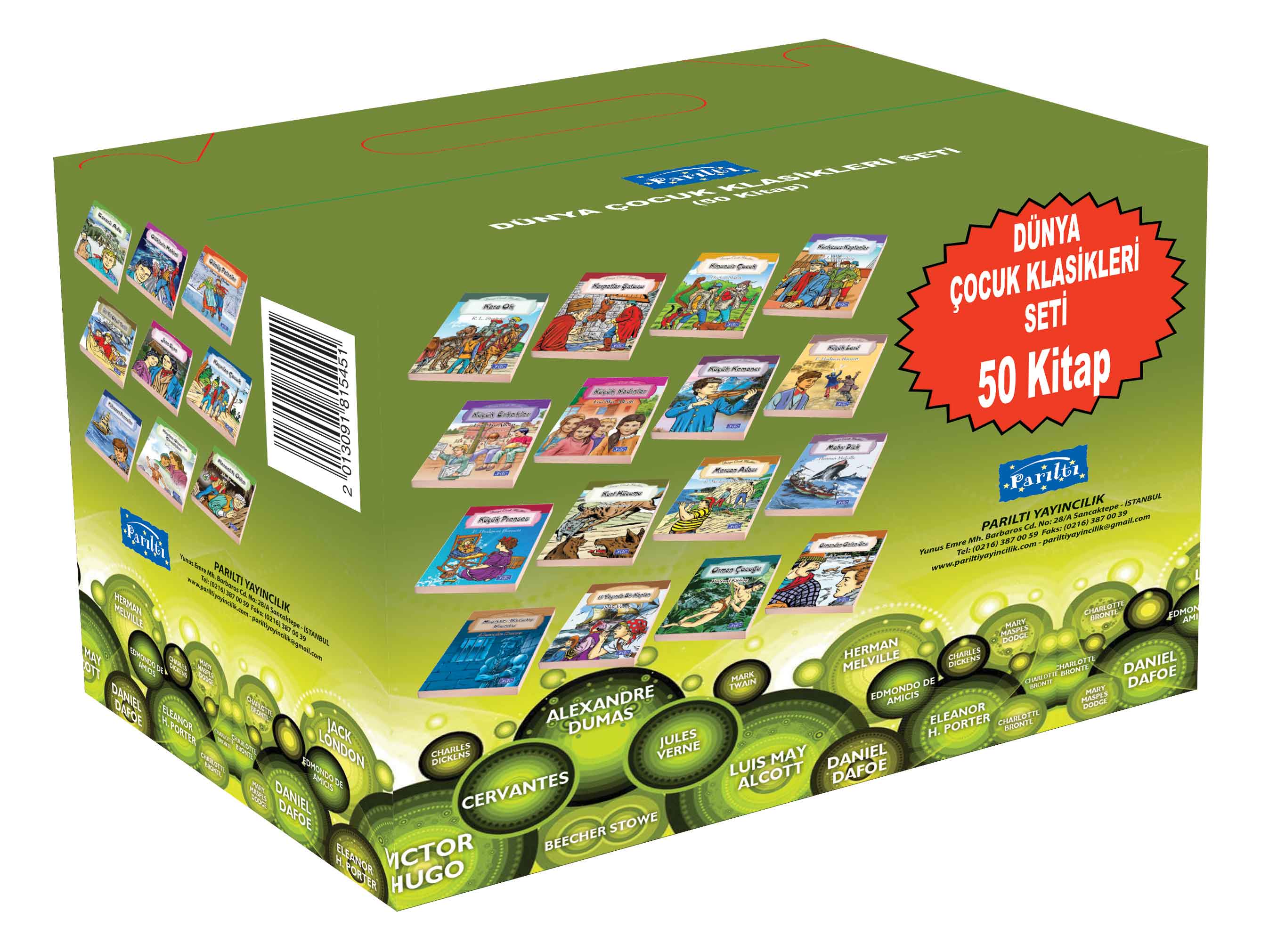 Parıltı Dünya Çocuk Klasikleri Seti Kutulu 50 Kitap