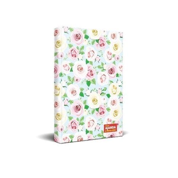 White Rose – undatiertes Notizbuch für Agenda und Planung