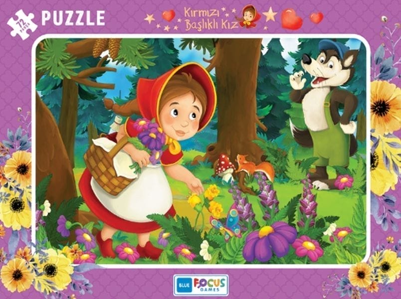 Blue Focus Kırmızı Başlıklı Kız - Puzzle 72 Parça