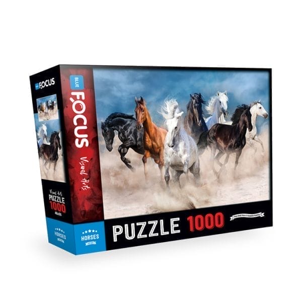 Blue Focus Horses - 1000-Teile-Puzzle
