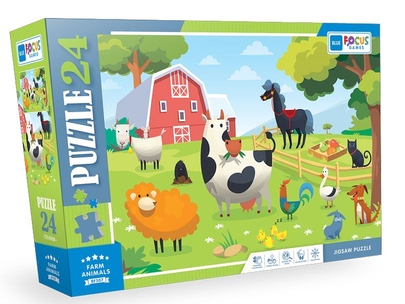 Blue Focus Bauernhoftiere - 24 Teile