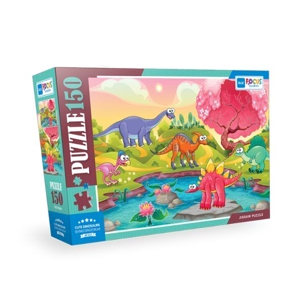 Blue Focus Niedliche Dinosaurier - 150-teiliges Puzzle