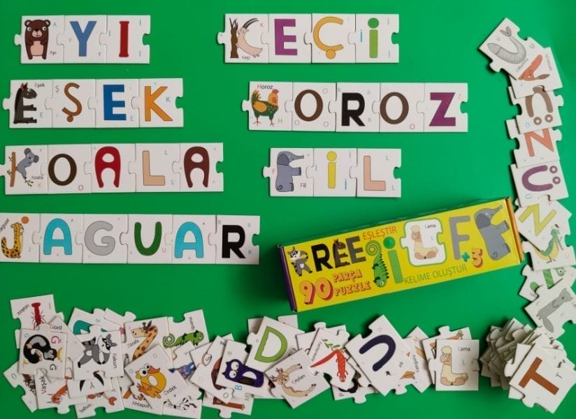 Buchstaben-Tier-Puzzle – Kleine Schachtel