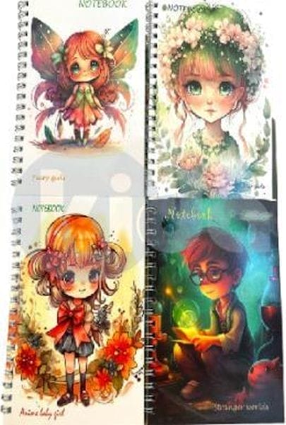 Fantastische Kinder-Notizbücher mit 4 Ständern