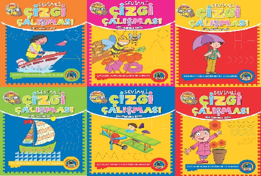 Sevimli Çizgi Çalışması (6 Kitap Set)