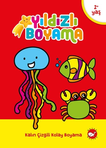 Yıldızlı Boyama - Kalın Çizgili Kolay Boyama