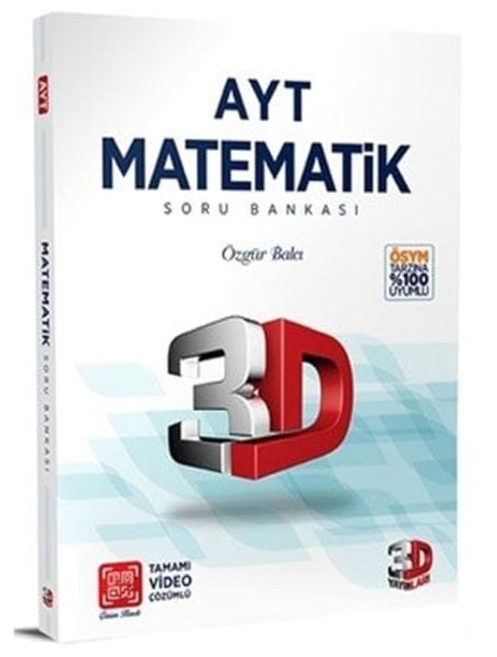 3D Yayınları  AYT Matematik Tamamı Video Çözümlü Soru Bankası