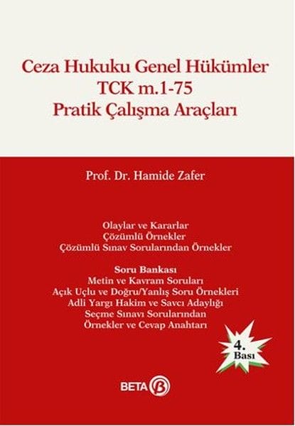Allgemeine Bestimmungen des Strafrechts, Türkisches Strafgesetzbuch Artikel 1-75: Praktische Lernhilfen