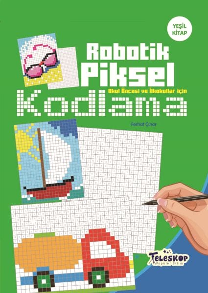 Robotik Pixelcodierung Grünes Buch