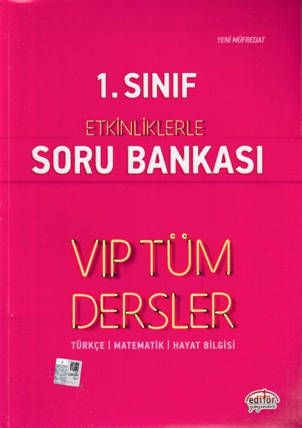 Editör 1. Sınıf VİP Tüm Dersler Etkinliklerle Soru Bankası Kırmızı Kitap (Yeni)