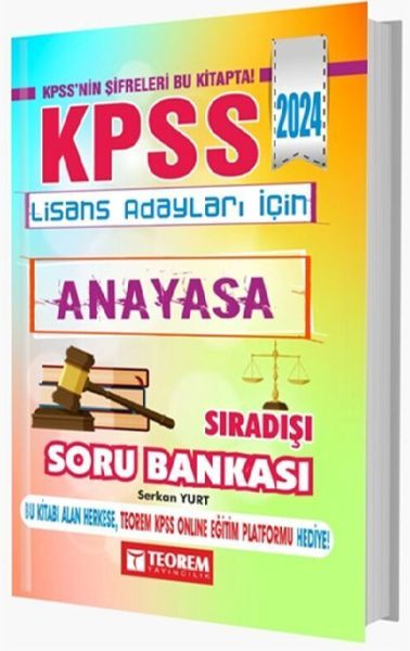 Banka Pirsên Awarte ya Destûr û Hemwelatîbûnê ya Weşanên Teorem 2024 KPSS