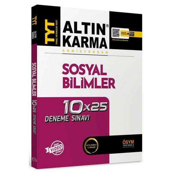 Ezmûnên Pratîkê yên Zanistên Civakî yên Altın Karma TYT 10x25 bi Çareseriyên Vîdyoyê yên Temam