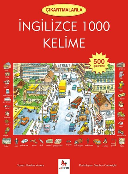 1000 englische Wörter mit Aufklebern (500 Aufkleber)