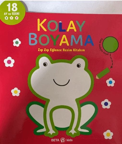 Einfaches Malbuch mit Hüpfspaß