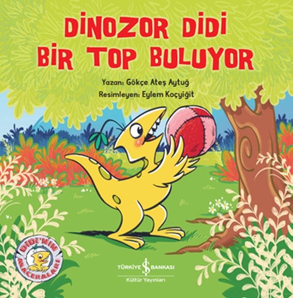 Didi, der Dinosaurier, findet einen Ball